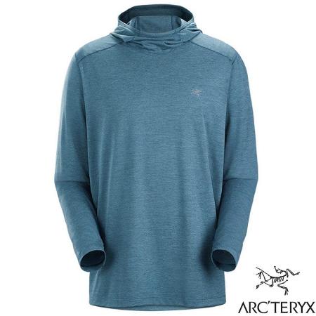 【加拿大 ARCTERYX 始祖鳥】男 Cormac Hoody 登山輕量透氣快乾長袖連帽排汗衣/30556 寧靜雜綠✿30E010